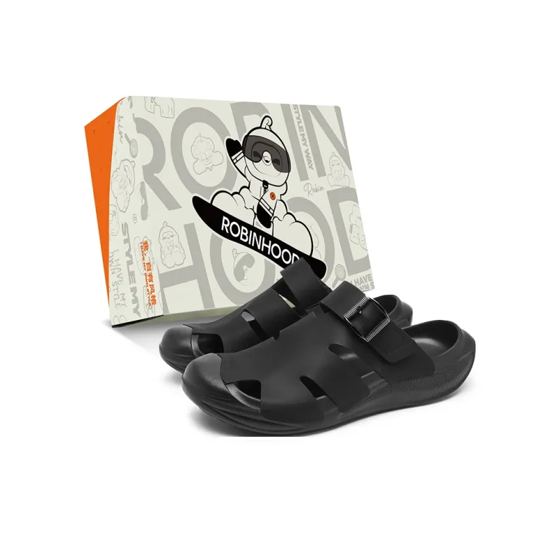 ROBINHOOD Odor Resistant Abrasion Resistant Slip Resistant Antibacterial Closed Toe Slippers Men's-1