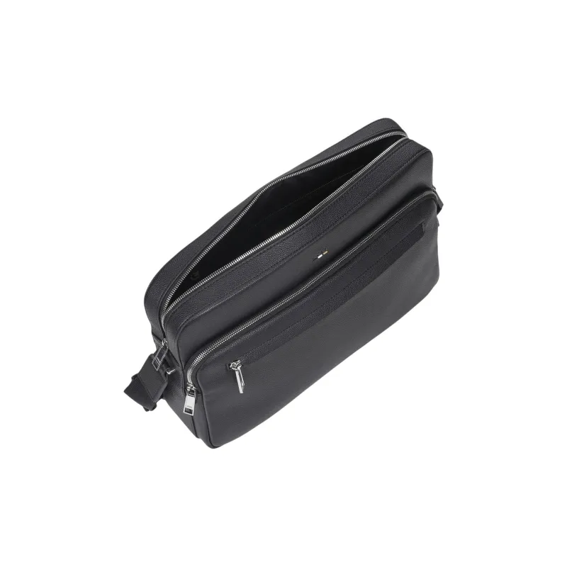 HUGO BOSS Synthetic Leather Shoulder Bag, Crossbody Bag Men's Black-3