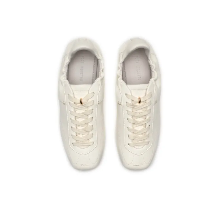 FOOT INDUSTRY Foot Industry Low Top Thin Sole German Army Trainers Unisex Antique White-3