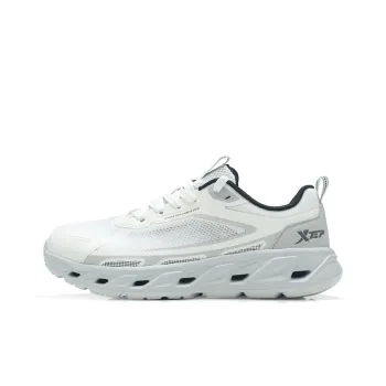 XTEP Cushioning, Breathable, Slip Resistant Low Top Outdoor Shoes Men's Sail White Tru Gray