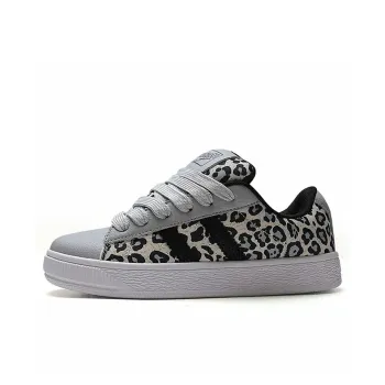 PIYOPIYO Low Top Skateboard Shoes Women's Leopard Gray
