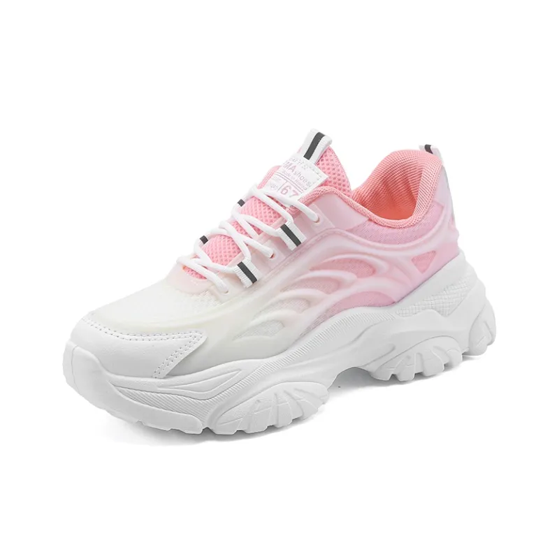 Gai Renpu Slip Resistant, Abrasion Resistant, Breathable Low Top Chunky Sneakers Women's-3