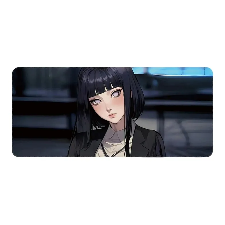 DANYIN Premium Black Hinata Hyuga Naruto Extra Large Anime Esports Office Computer Keyboard Thick Table Mats Mouse Pads-5