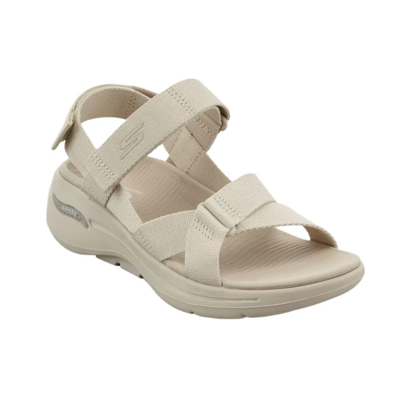 Skechers Go Walk Arch Fit One Strap Sandals Women's Brown-2
