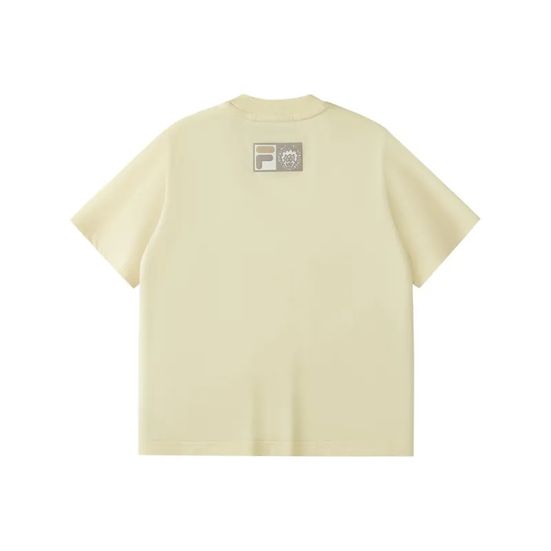 FILA FUSION x MR.DOODLE T Shirt Women's Light Zhen Yellow YE-1
