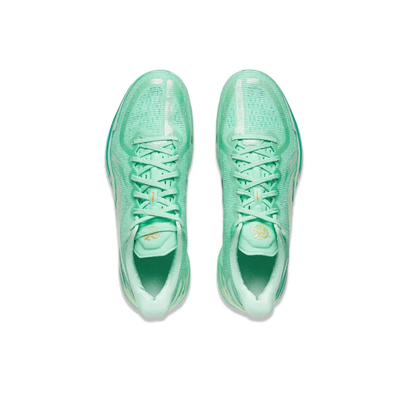 LINING Gamma Basketball Shoes Men Low Top Fluorescent Ice Cyan-2