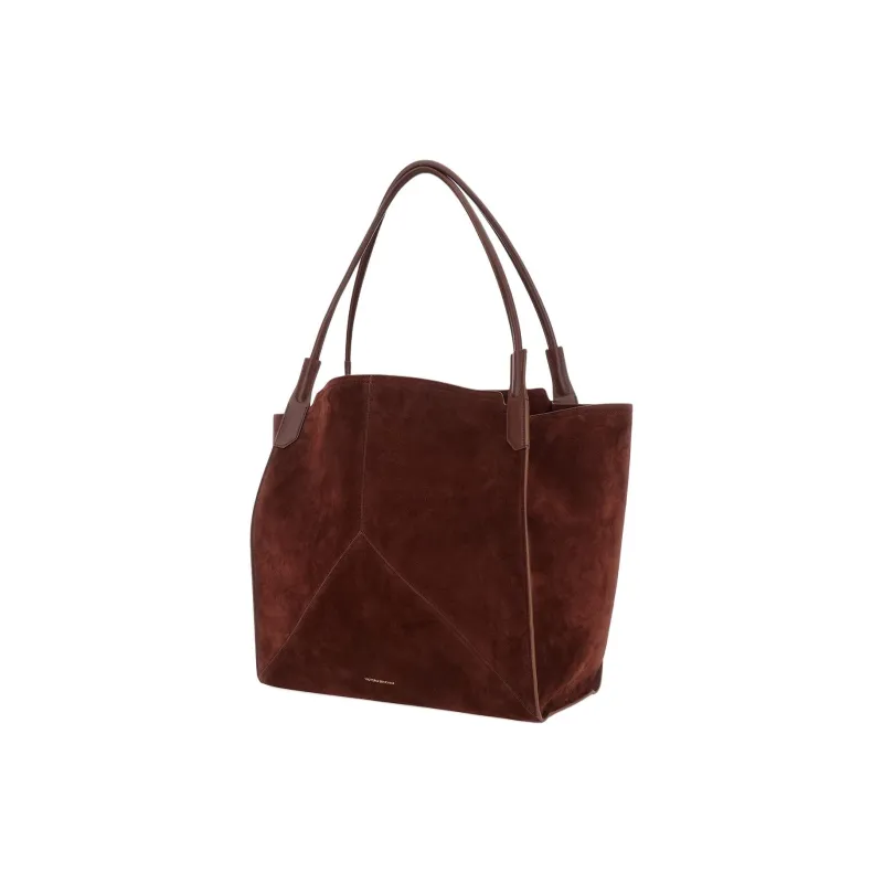 Victoria Beckham Patchwork Design Tote Bag, Shopping Bag, Handbag Women's Brown-1
