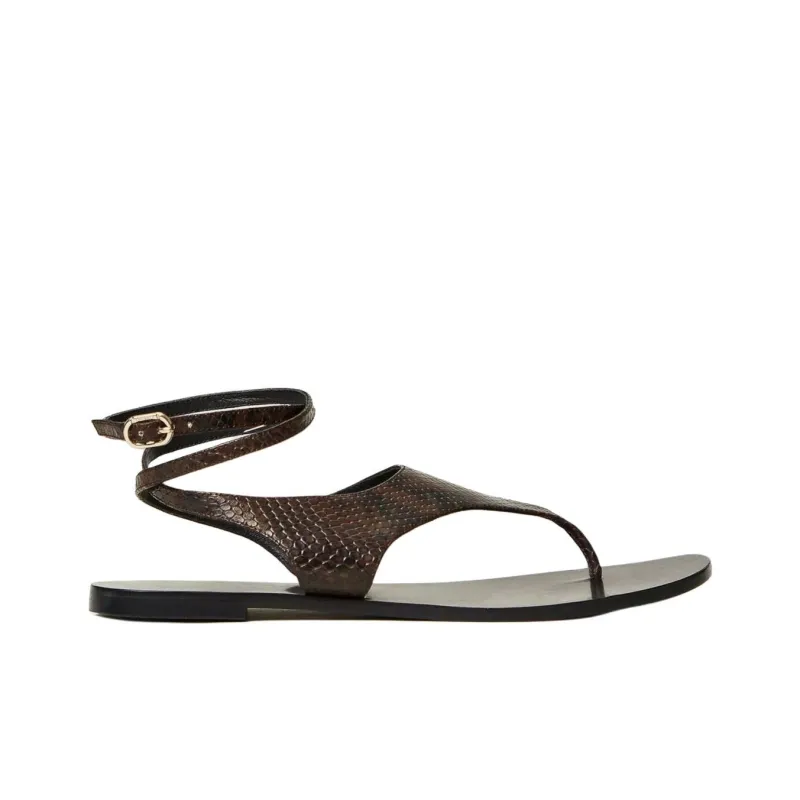 TWINSET MILANO One Strap Sandals Women's Brown-1