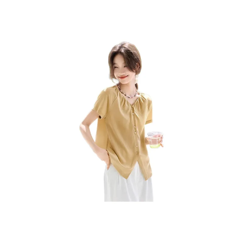 Mu Xiao Xin Shirts Women's Lemon-0
