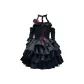Black Red Dress+Sleeve Covers+Boutonnieres