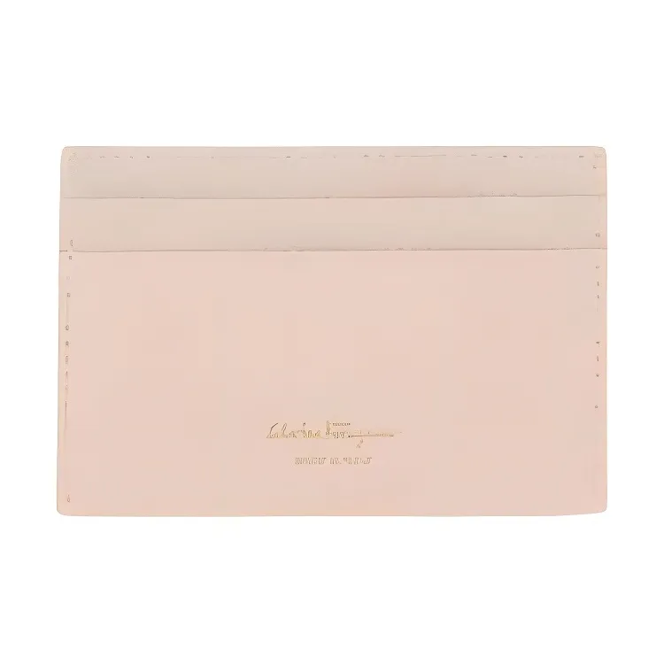 FERRAGAMO GANCINI Calfskin Card Holder Women's Ballet Pink-1