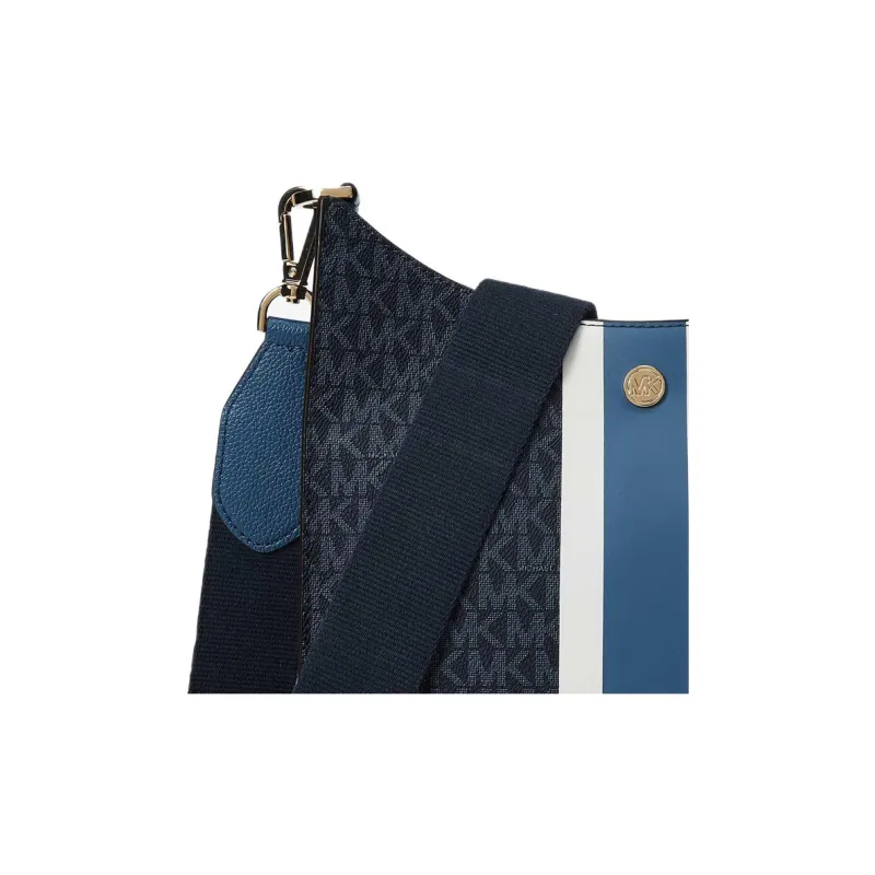 MICHAEL KORS Artificial Leather Envelope Bag Crossbody Bags Medium Size Men's Dark Brown Blue Multicolor-2