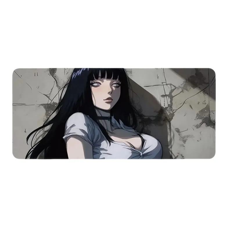DANYIN Premium Black Hinata Hyuga Naruto Extra Large Anime Esports Office Computer Keyboard Thick Table Mats Mouse Pads-17