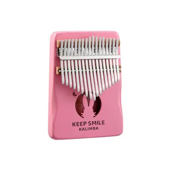 Hluru Huashu. Pink Rabbit Kalimba 17/21 Tones, Japan White Maple Wooden, Box Style Thumb Piano
