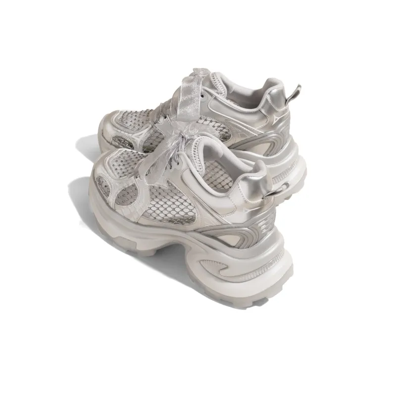 KODI Anti Slip And Wear Resistant Height Increasing Mid Top Chunky Sneakers Women's-8