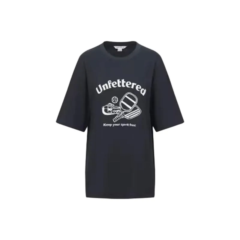 URBAN REVIVO T Shirts Women's Ink Blue-0