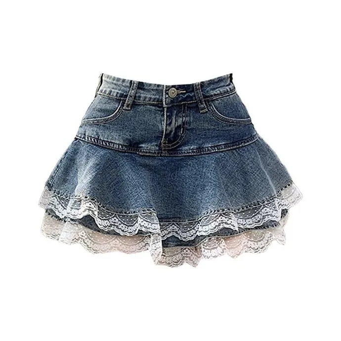 MISS VIGOR Denim Short Skirts Women's-6