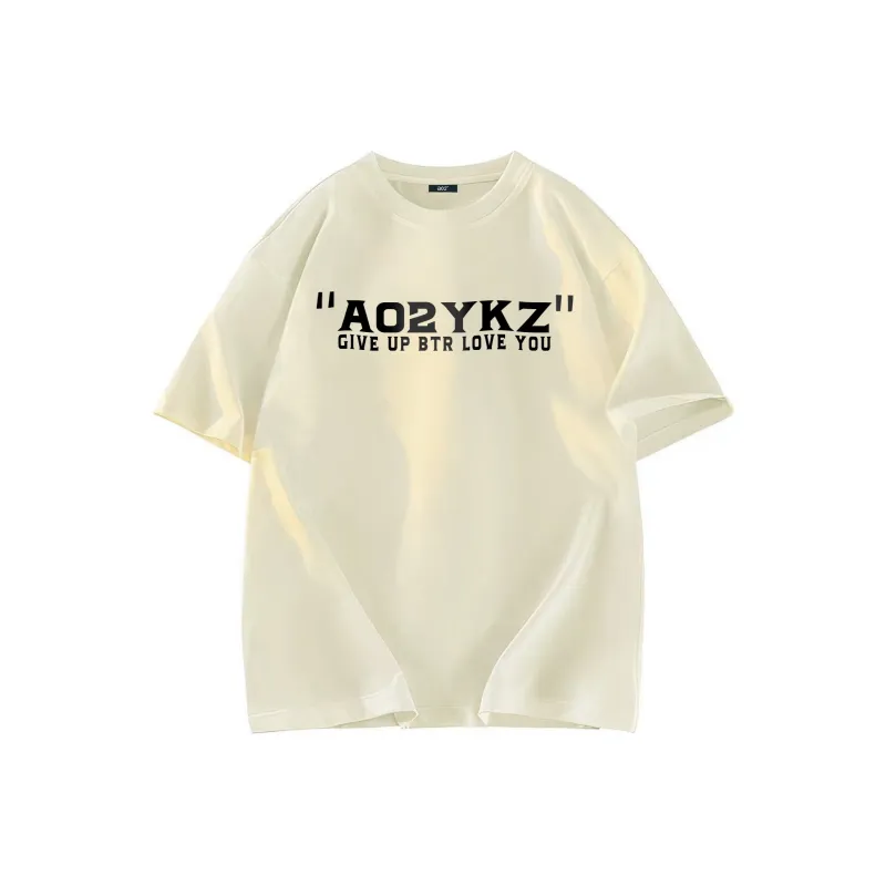A02 T Shirts Unisex Light Beige Apricot-0