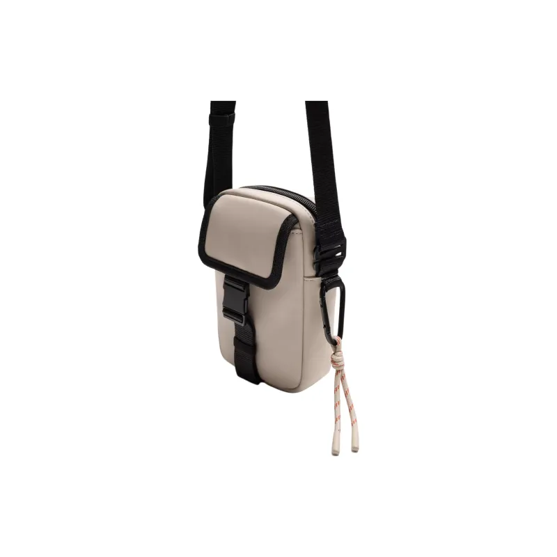 ZARA PU Crossbody Bag Men's Gray White-1