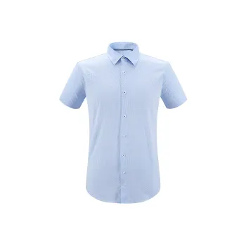ARTSDON Shirts Men Light Blue Pattern