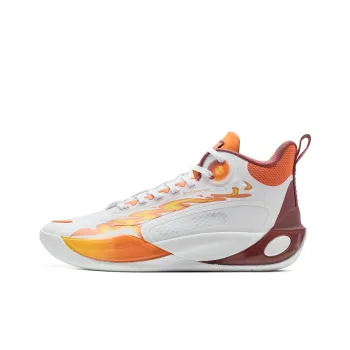 XTEP Abrasion Resistant Slip Resistant Low Top Basketball Shoes Men's White Orange