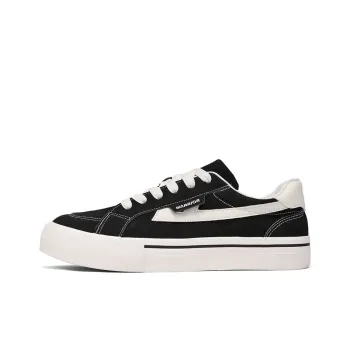 Warrior Anti Slip Wear Resistant Low Top Skateboard Shoes Men's Black Rice