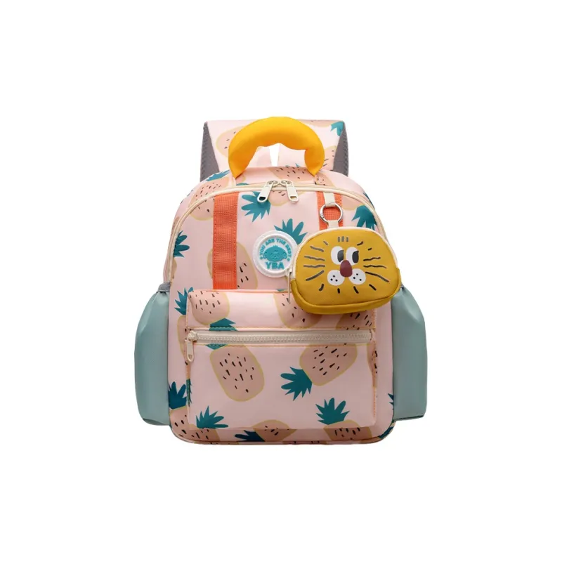 Juju Jimmy Nylon Backpack Regular Women's Beige Pink/Green/Pink-0