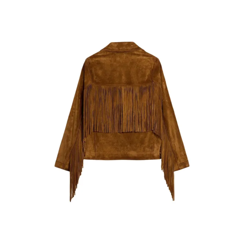 Golden Goose FW25 Leather Jacket Women's Tobacco-1