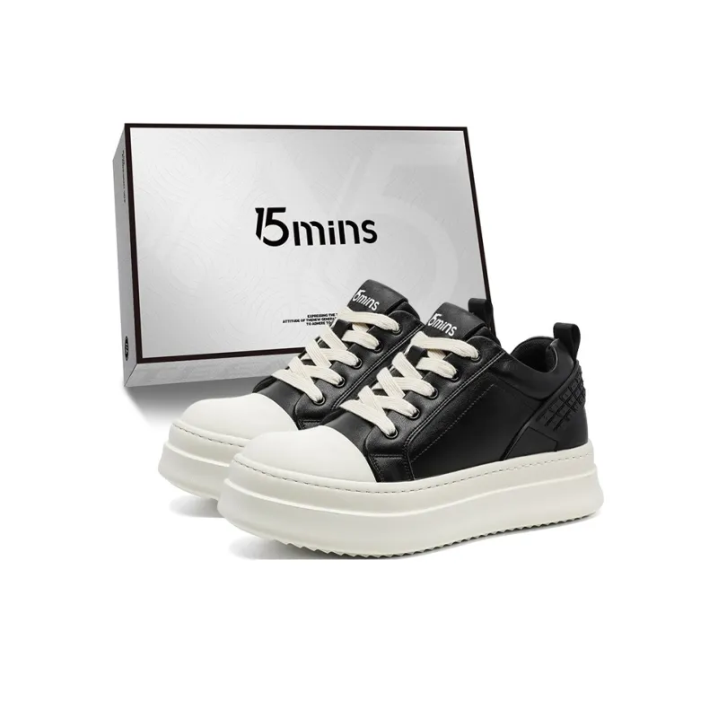 15 MINS Slip Resistant Shock Absorbers Low Top Skateboard Shoes Men's-0