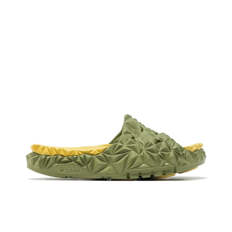 OETZI EVA Abrasion Resistant Slide Slippers Unisex Yellow Green-1