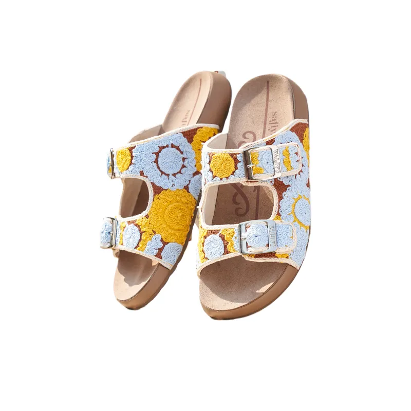 Safiya Slide Slippers Women's Blue-3