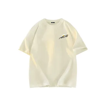 A02 T Shirts Unisex Light Beige Apricot