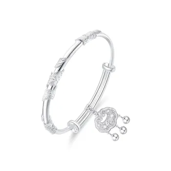 JOYDINNY Sterling Silver Bangles Unisex
