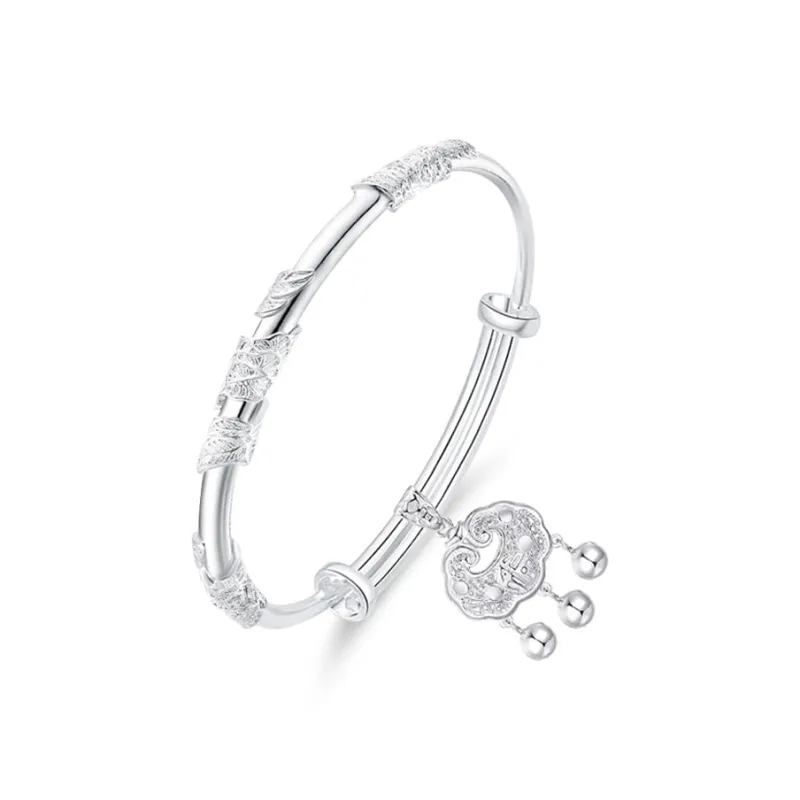 JOYDINNY Sterling Silver Bangles Unisex-0