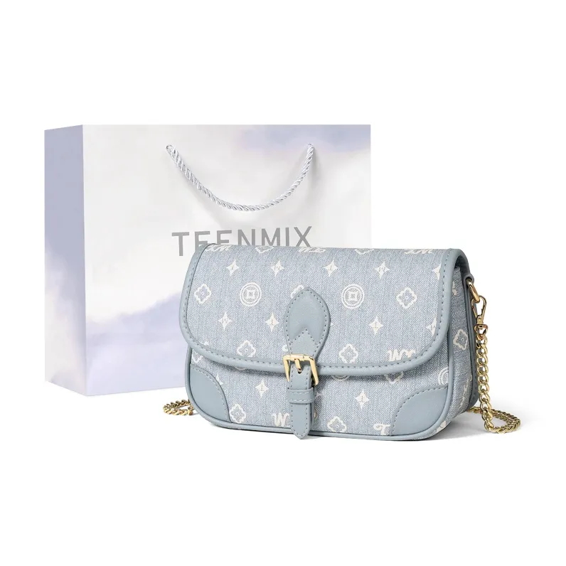 Teenmix PVC Crossbody Bag Shoulder Bag Mom Bag Regular Women's Coffee/Ecru/Sky Blue-13