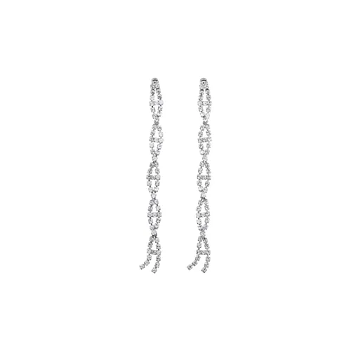 Balenciaga Brass Earrings Women's Silver