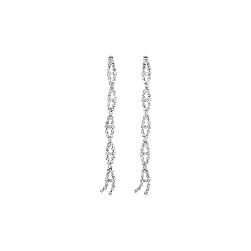 Balenciaga Brass Earrings Women's Silver-0
