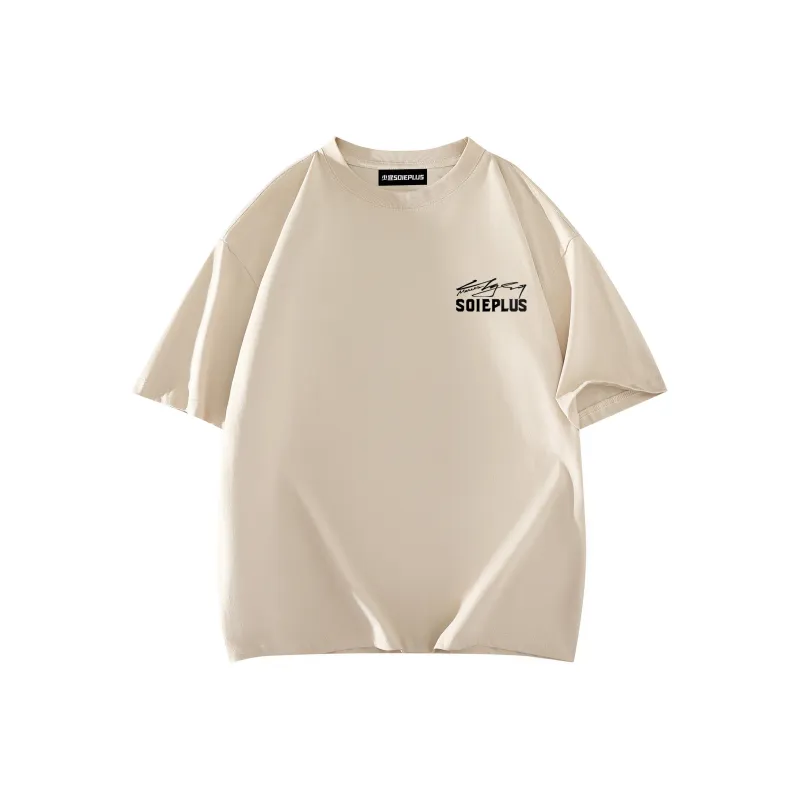 SOIE T Shirts Unisex Light Beige Apricot-1