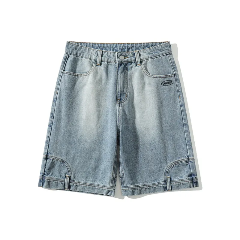 Chinpeno Denim Shorts Unisex Vintage Blue-0