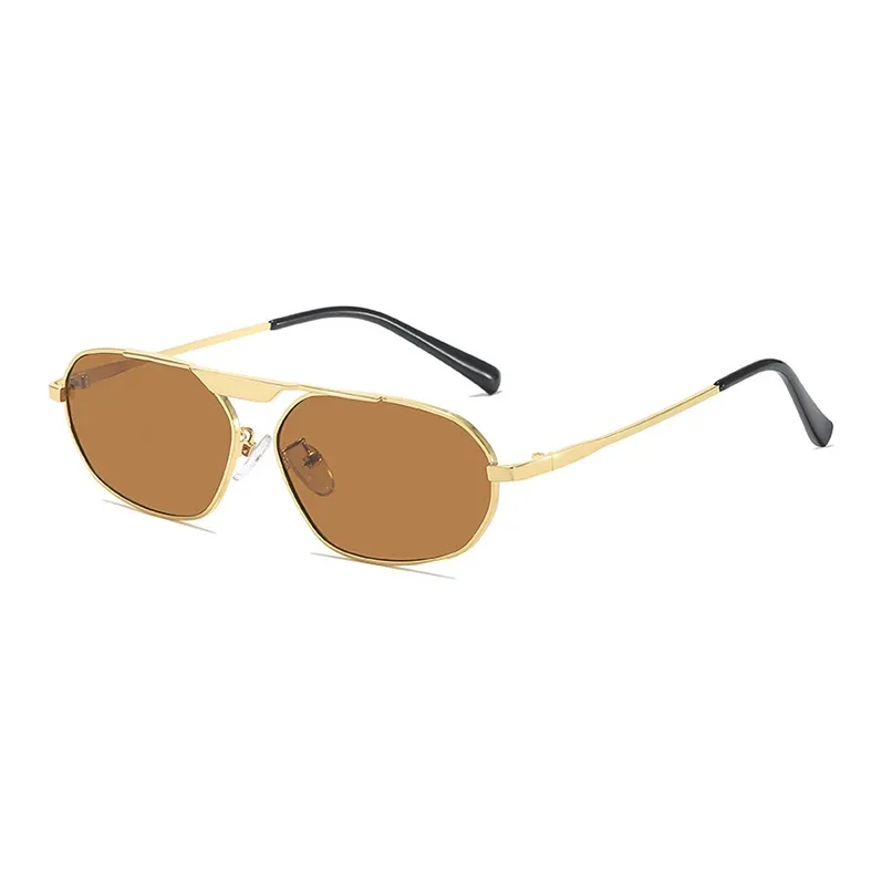 YUZHAOLIN Metal Irregular Shape Sunglasses Unisex-8
