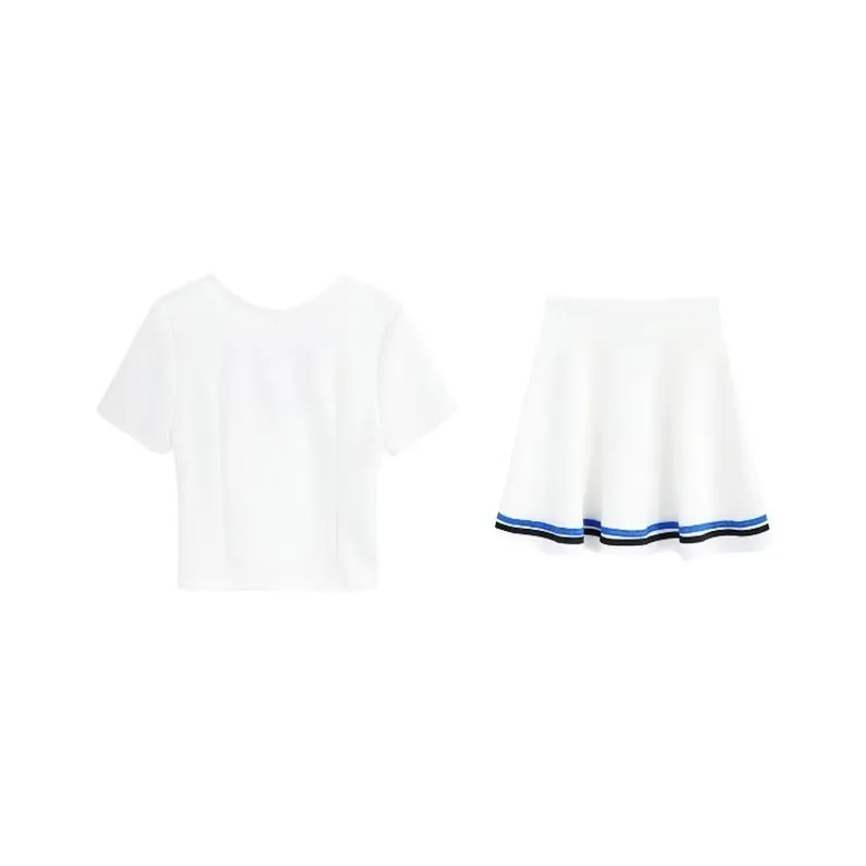 TIBINB Two Piece Skirt Sets Women's-1