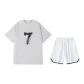 2 Pack (White Heather Gray Top+White Shorts)