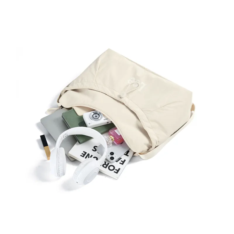 Lee Fabric Shoulder Bag, Crossbody Bag Women's Cream White/Gray Green/Black-2