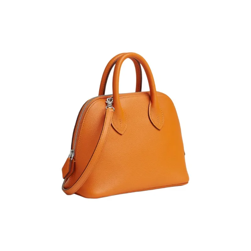 HERMES Bolide Evercolor Calfskin Handbag Mini Women's Apricot & Gold-1