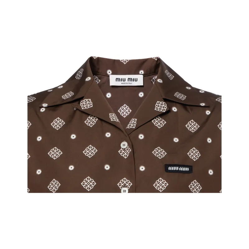 MIU MIU SS25 Shirt Women's Brown-6