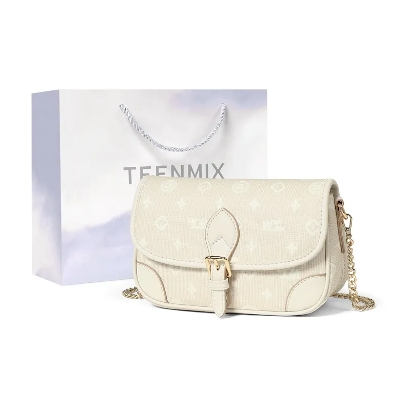 Teenmix PVC Crossbody Bag Shoulder Bag Mom Bag Regular Women's Coffee/Ecru/Sky Blue-6