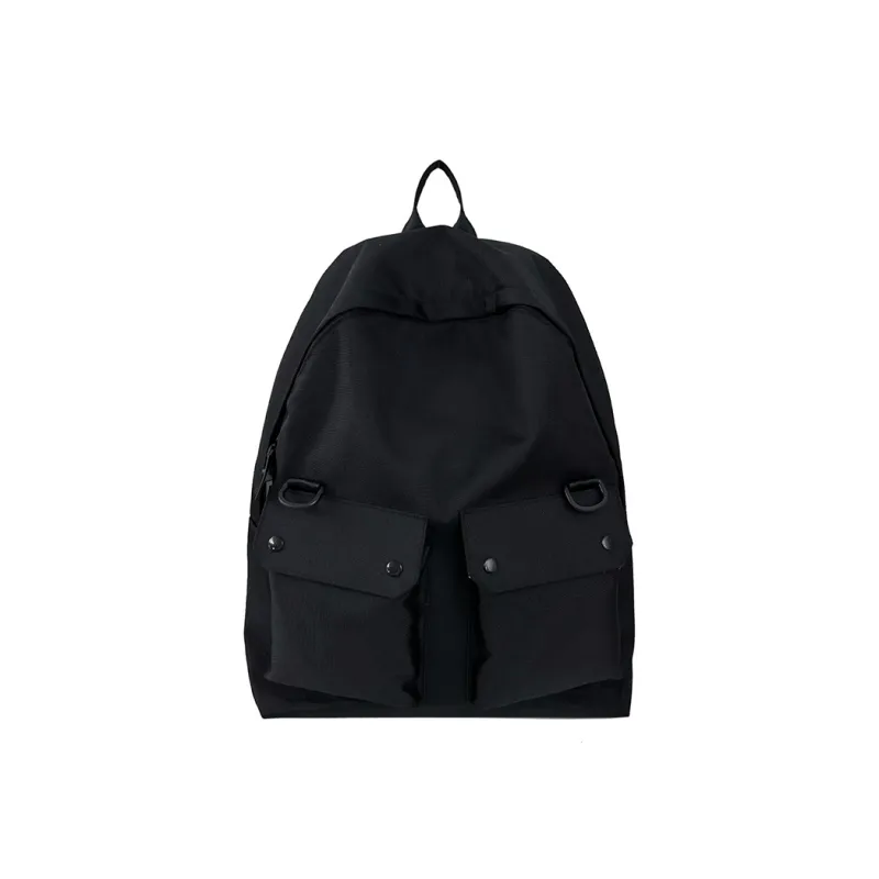 Meow In The Grass Nylon Backpack Unisex Green/Black/Pink-5
