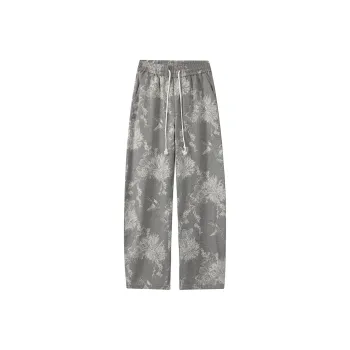 Zomuros Casual Pants Unisex Pattern Gray