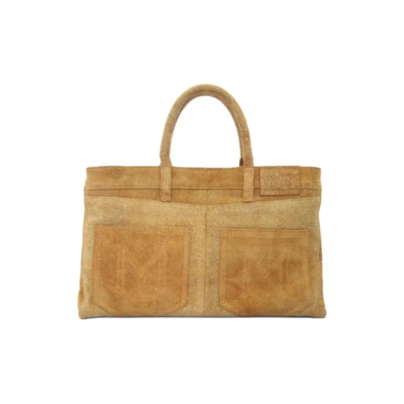 MEDEA Suede One Shoulder Handbag Women's Camel-2