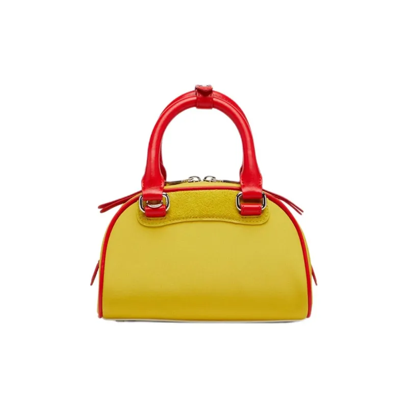 DIESEL Polyester Bowling Bag, Shoulder Bag, Crossbody Bag, Handbag Mini Women's Yellow-2